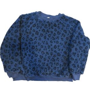 Old Navy Oversized Vintage Leopard-Print Plus-Size Sweatshirt